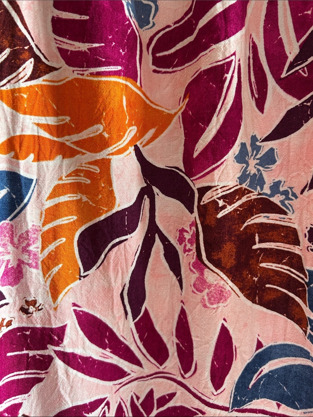 Sonoma 2X Tropical Print Sleeveless Dress Rayon Linen Blend Pockets Plus Size - Picture 10 of 15